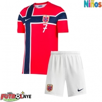 Camiseta Noruega Alexander Sorloth #7 Primera Equipación para niños Mundial 2026 manga corta (+ pantalones cortos)